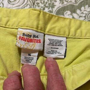 Ruby Rd. Women's Yellow Straight Leg Pants